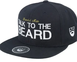 Talk To The Beard Black Snapback - Bearded Man