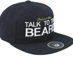 Talk To The Beard Black Snapback - Bearded Man