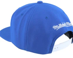 Tampa Bay Lightning Retro Lock Up Blue Snapback - Mitchell & Ness