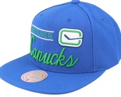 Tampa Bay Lightning Retro Lock Up Blue Snapback - Mitchell & Ness