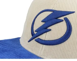 Tampa Bay Lightning Team Cord Off White/Blue Fitted - Mitchell & Ness