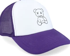 Teddy White/Purple Foam Trucker - Iconic