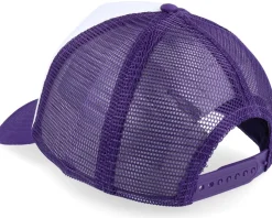 Teddy White/Purple Foam Trucker - Iconic