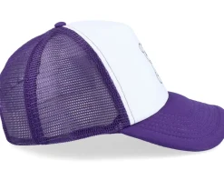 Teddy White/Purple Foam Trucker - Iconic