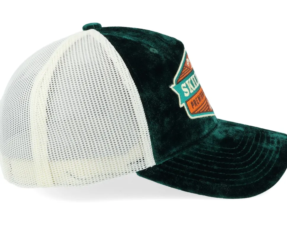 Terraflame Logo Velvet Green/Ivory A-frame Trucker - Skillfish
