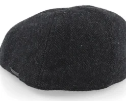 Texas 1 Wool Herringbone Black Flat Cap - Stetson
