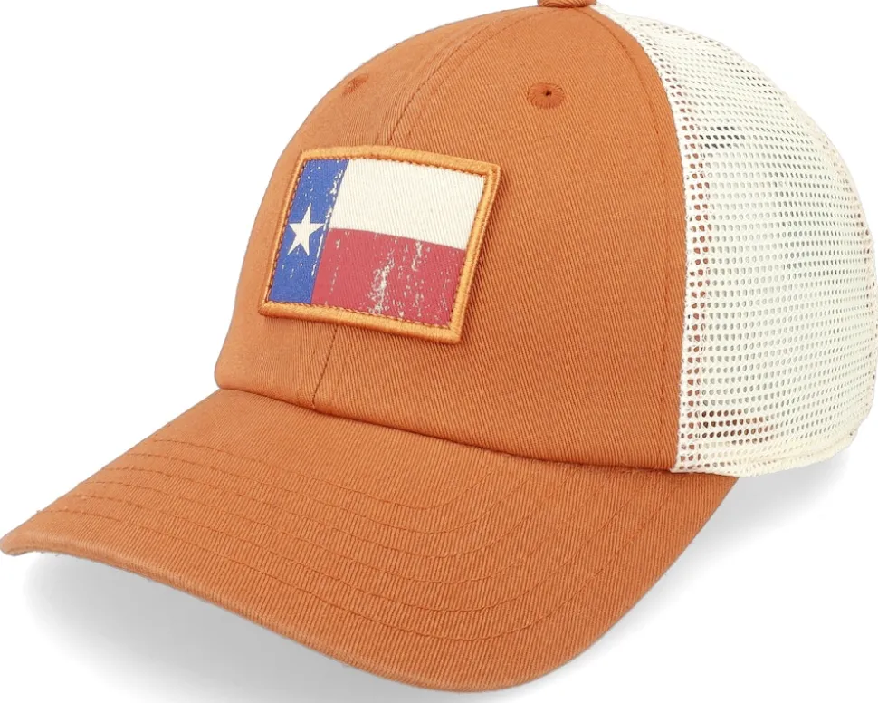 Texas Ballpark Mesh Ivory-desert Orange Trucker - American Needle