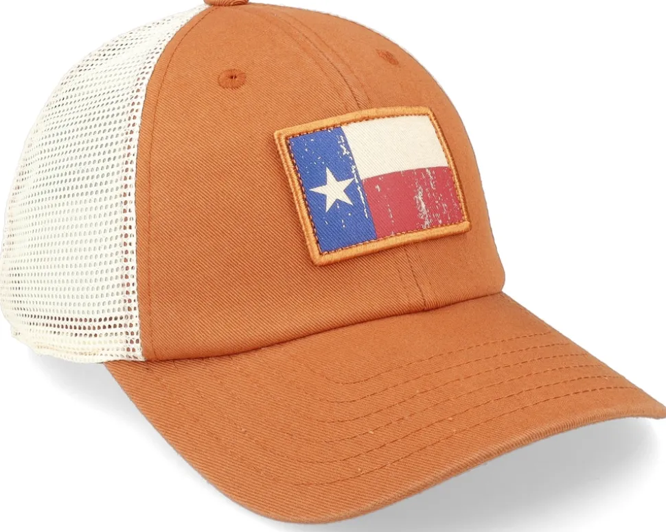 Texas Ballpark Mesh Ivory-desert Orange Trucker - American Needle