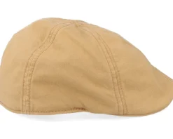 Texas Cotton Khaki Flat Cap - Stetson