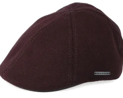 Texas Cotton Knit Dark Brown Flat Cap - Stetson