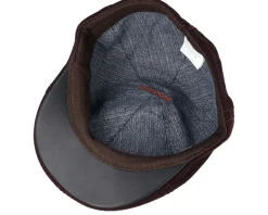 Texas Cotton Knit Dark Brown Flat Cap - Stetson