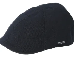 Texas Cotton Knit Navy Flat Cap - Stetson