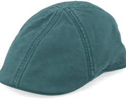 Texas Cotton Petrol Green Flat Cap - Stetson