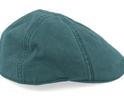 Texas Cotton Petrol Green Flat Cap - Stetson