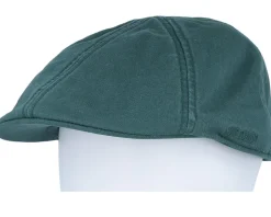 Texas Cotton Petrol Green Flat Cap - Stetson