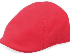 Texas Cotton Red Flat Cap - Stetson