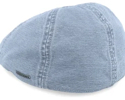 Texas Cotton/Linen Blue Flat Cap - Stetson