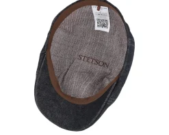 Texas Denim Black Flat Cap - Stetson