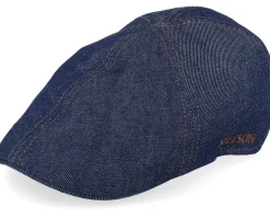 Texas Denim Sustainable Blue Flat Cap - Stetson