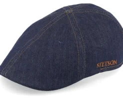 Texas Denim Sustainable Dark Denim Flat Cap - Stetson
