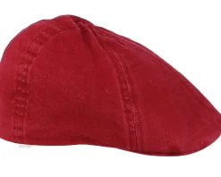 Texas Organic Cotton Burgundy Flat Cap - Stetson