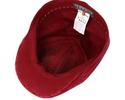 Texas Organic Cotton Burgundy Flat Cap - Stetson