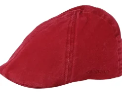 Texas Organic Cotton Burgundy Flat Cap - Stetson