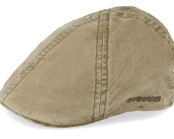 Texas Organic Cotton Khaki Flat Cap - Stetson