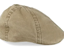 Texas Organic Cotton Khaki Flat Cap - Stetson