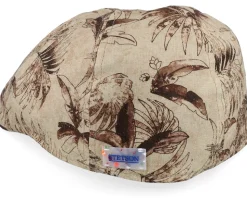 Texas Organic Linen Sustainable Beige Flat Cap - Stetson