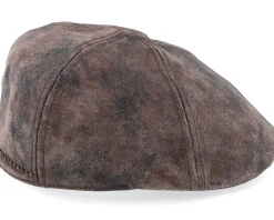 Texas Pig Skin Brown Flat Cap - Stetson