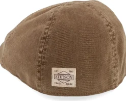 Texas Soft Cotton Brown Flat Cap - Stetson
