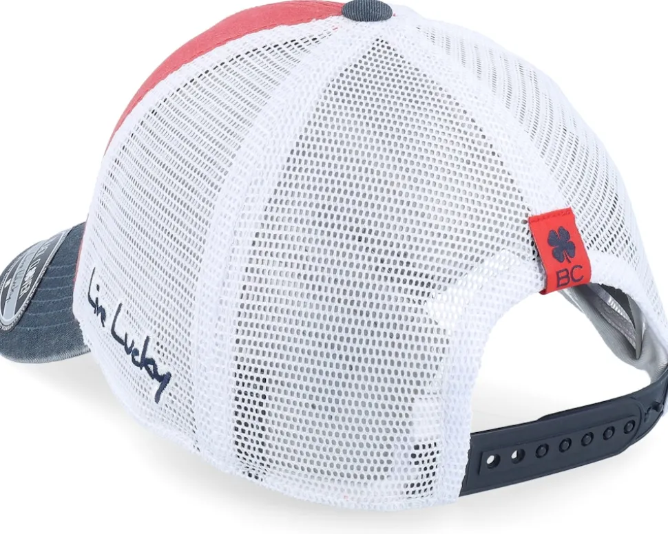 Texas Two Tone Vintage Red/Navy/White Mesh Trucker - Black Clover