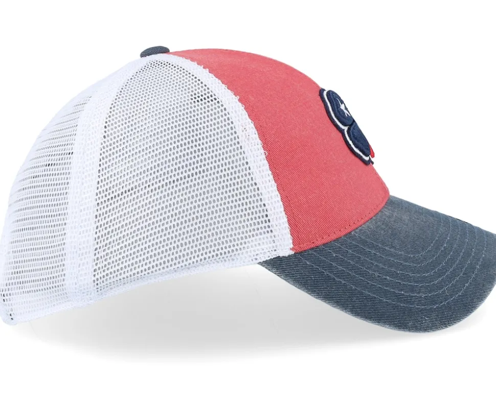 Texas Two Tone Vintage Red/Navy/White Mesh Trucker - Black Clover