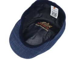 Texas Virgin Wool Silk Navy Flat Cap - Stetson