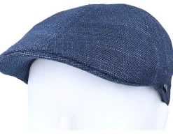 Texas Virgin Wool Silk Navy Flat Cap - Stetson