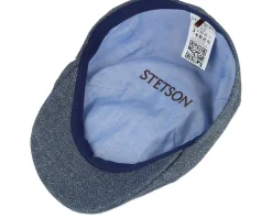 Texas Virgin Wool/Linen Blue Flat Cap - Stetson