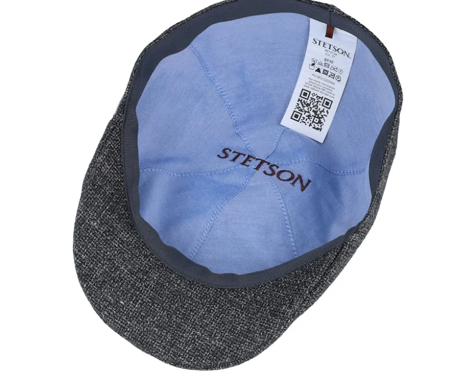 Texas Virgin Wool/Linen Grey Flat Cap - Stetson