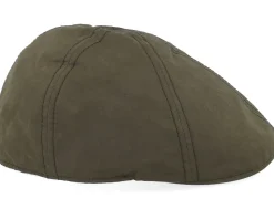 Texas Waxed Cotton Dark Green Flat Cap - Stetson