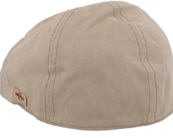 Texas Waxed Cotton Wr Sand Flat Cap - Stetson