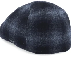 Texas Wool Check Navy Flat Cap - Stetson