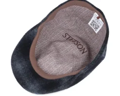 Texas Wool Check Navy Flat Cap - Stetson
