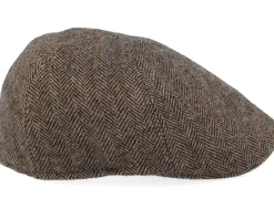 Texas Wool Herringbone Brown Flat Cap - Stetson
