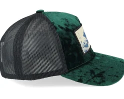 The Great Wave Green/Black Velvet Trucker - Iconic