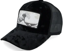 The Great Wave Green/Black Velvet Trucker - Iconic