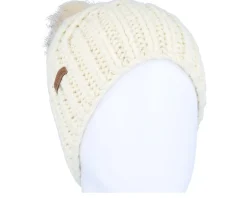 The Maizy Knit Cream Pom - Coal
