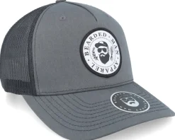 The President Of Beards Patch Charcoal/Black - Bearded Man