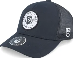 The President Of Beards Patch Black Trucker - Bearded Man