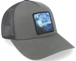 The Starry Night Dark Grey Trucker - Public Domain