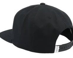 The Uniform Mid Crown Black Snapback - Coal
